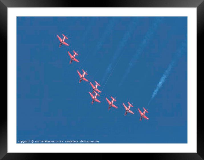 Red Arrows in the Blue Framed Mounted Print by Tom McPherson