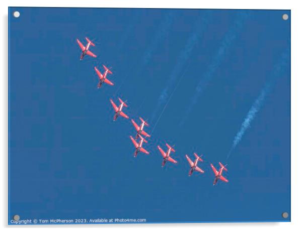 Red Arrows in the Blue Acrylic by Tom McPherson