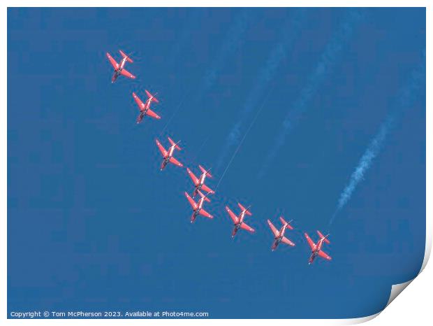 Red Arrows in the Blue Print by Tom McPherson
