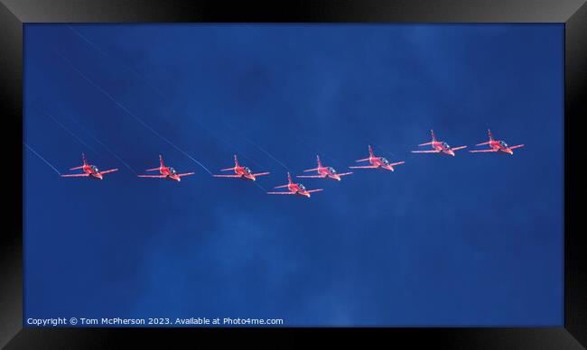 Awe-Inspiring Photograph of the Red Arrows Framed Print by Tom McPherson