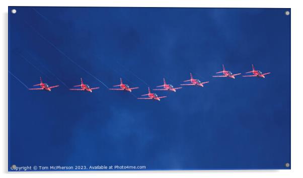 Awe-Inspiring Photograph of the Red Arrows Acrylic by Tom McPherson