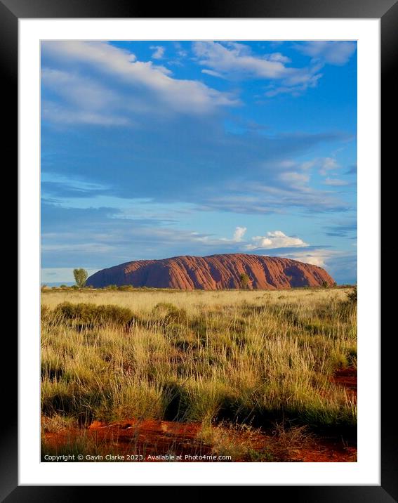 Uluru Wilderness Framed Mounted Print by Gavin Clarke