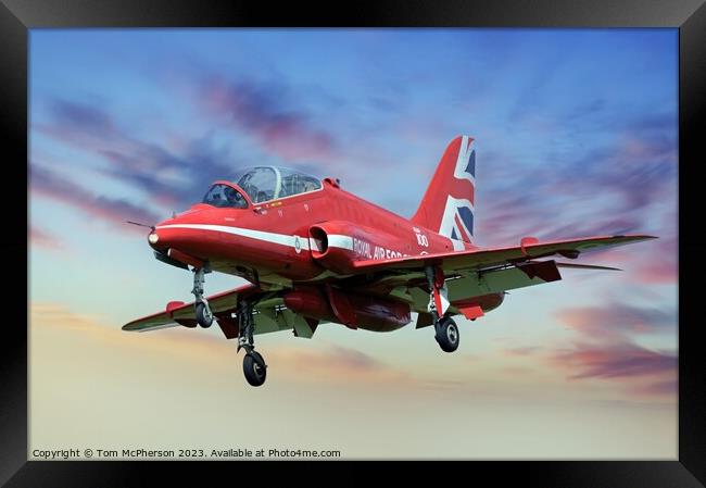 Red Arrows: Aerial Artistry  Framed Print by Tom McPherson