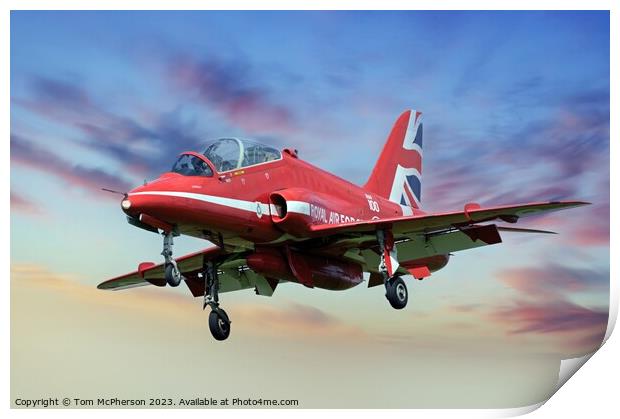 Red Arrows: Aerial Artistry  Print by Tom McPherson