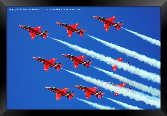 The Royal Air Force Aerobatic Team, the Red Arrows Framed Print by Tom McPherson