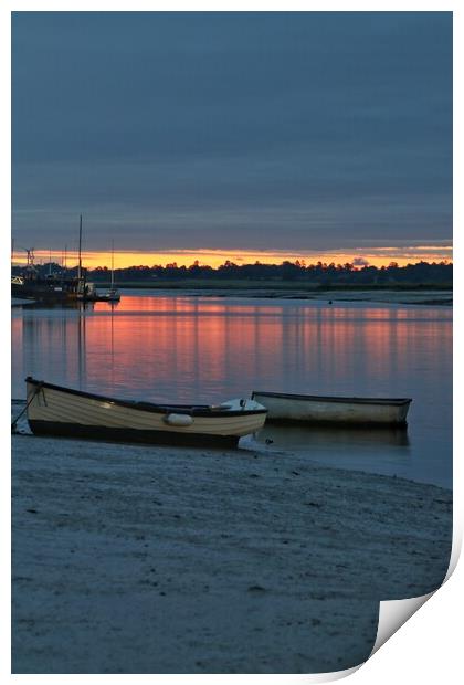 Outdoor Brightlingsea Harbour in  the morning sunrise  Print by Tony lopez
