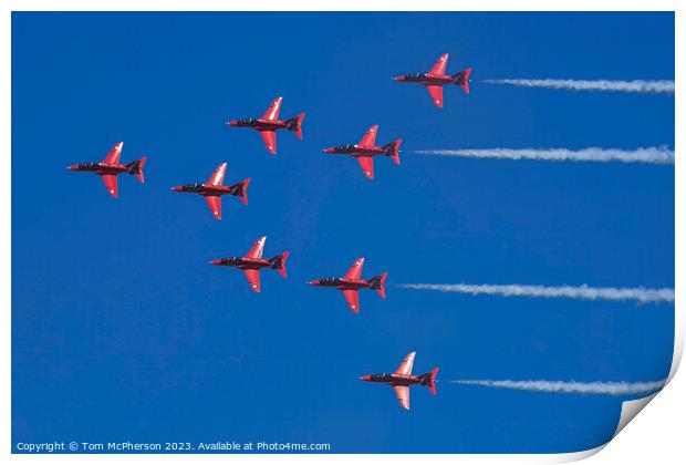 Red Arrows in Formation Print by Tom McPherson