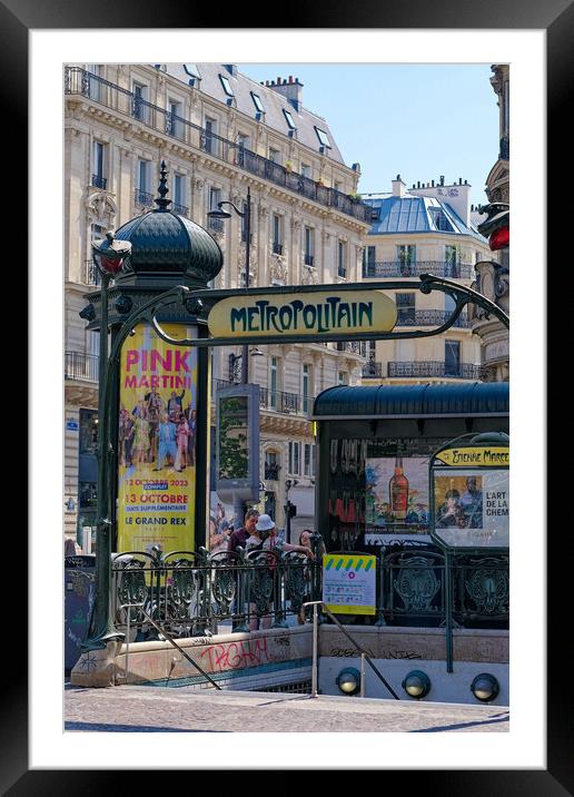Paris Metro Framed Mounted Print by Steve Painter