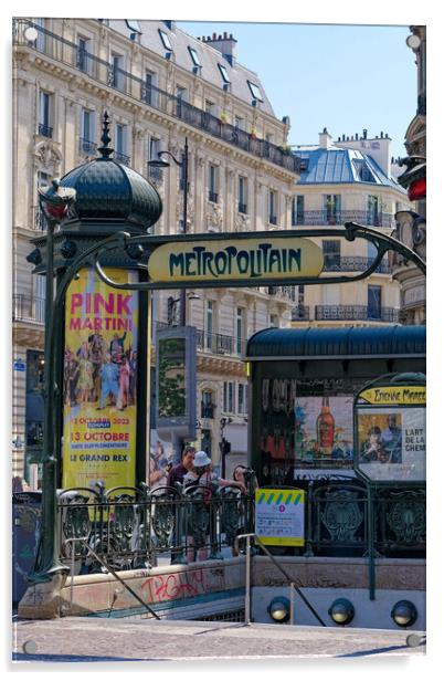 Paris Metro Acrylic by Steve Painter