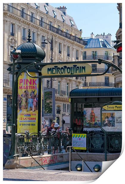 Paris Metro Print by Steve Painter