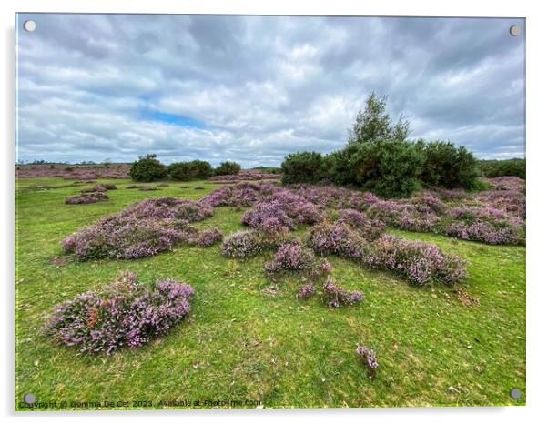 Purple Heather Landscape  Acrylic by Gemma De Cet