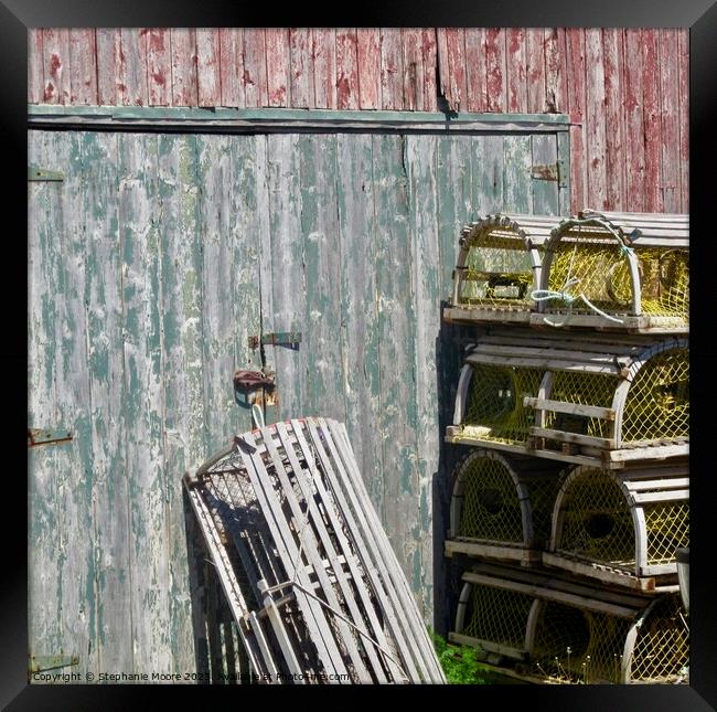 Lobster Pots Framed Print by Stephanie Moore