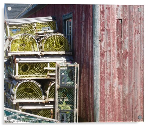 More lobster pots Acrylic by Stephanie Moore