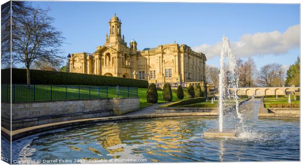 Cartwright Hall and Fountain Canvas Print by Darrell Evans