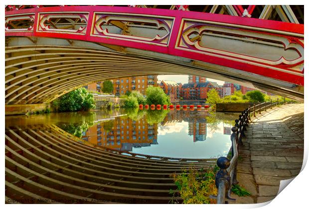Leeds Crown Point Bridge Reflection Print by Alison Chambers