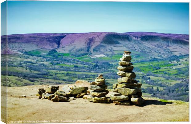 View From Mam Tor Canvas Print by Alison Chambers