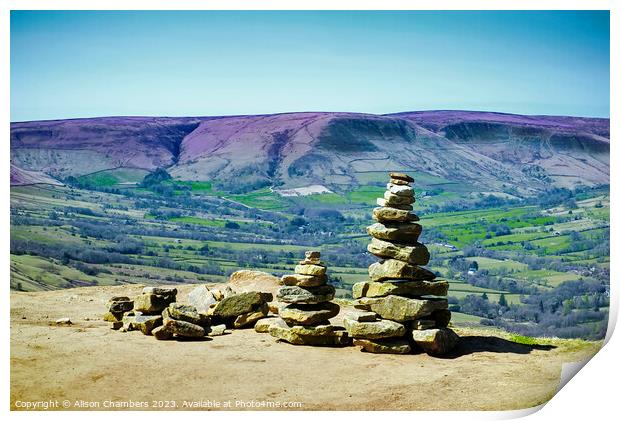 View From Mam Tor Print by Alison Chambers
