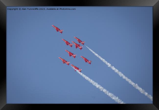 Red Arrows Framed Print by Alan Tunnicliffe