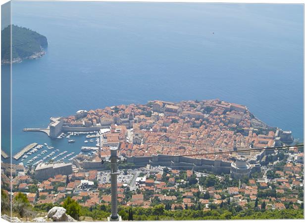 DUBROVNIK OLD TOWN VIEW FROM THE HILL Canvas Print by radoslav rundic