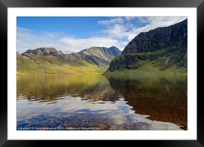 Reflection of Solitude: A Mhaighdean Framed Mounted Print by Mark Greenwood