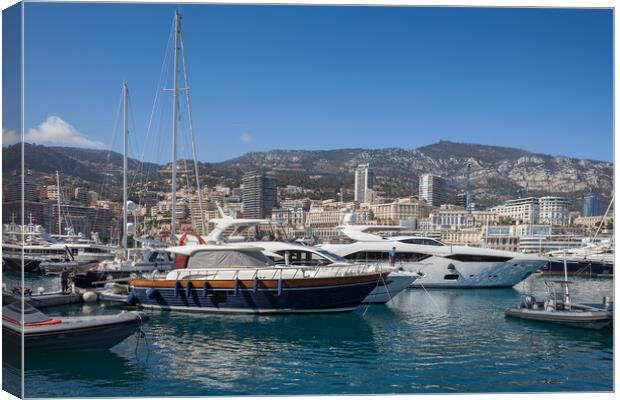 Yachts in Port of Monaco Canvas Print by Artur Bogacki