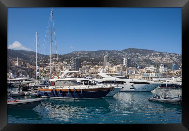 Yachts in Port of Monaco Framed Print by Artur Bogacki
