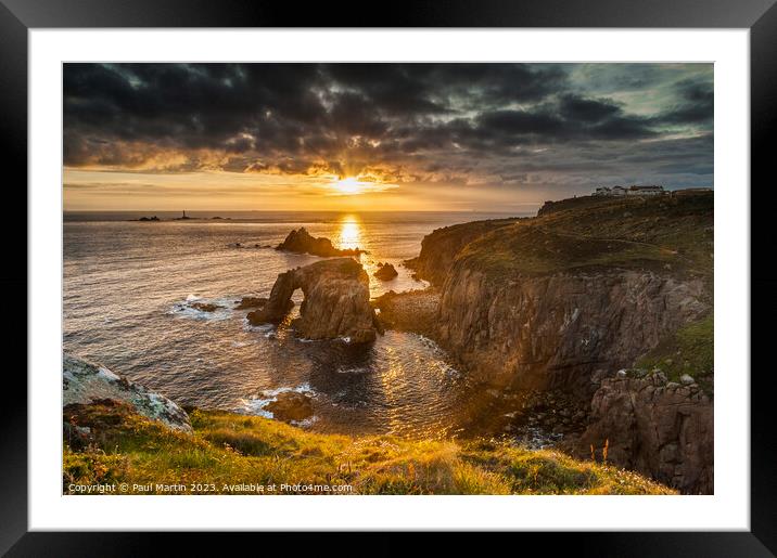 Enys Dodnan & The Armed Knight Framed Mounted Print by Paul Martin