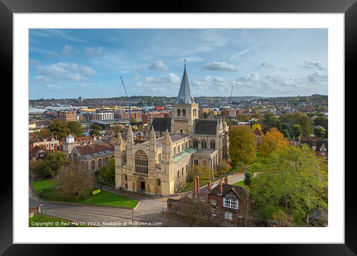 Rochester Cathedral Framed Mounted Print by Paul Martin
