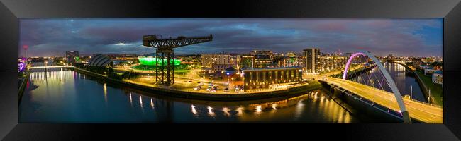 Glasgow Waterfront at Night Framed Print by Apollo Aerial Photography