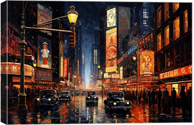 New York in the 1920's  Canvas Print by CC Designs