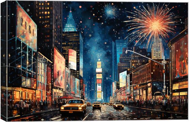 Times Square  Canvas Print by CC Designs