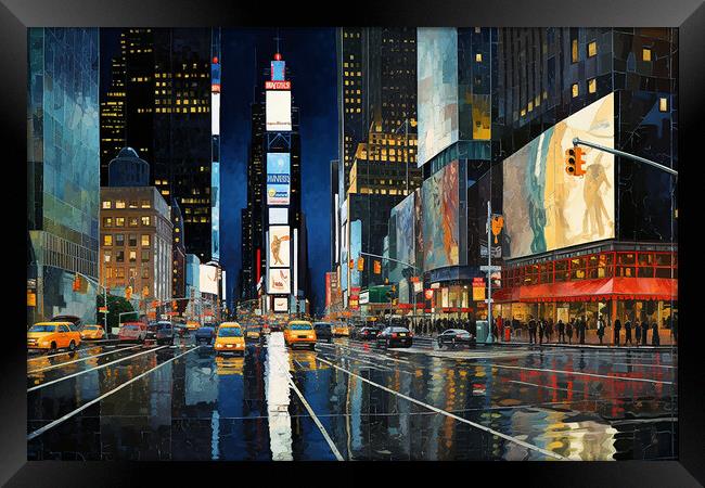 New York at Night  Framed Print by CC Designs