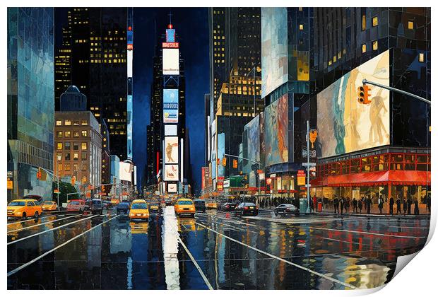 New York at Night  Print by CC Designs