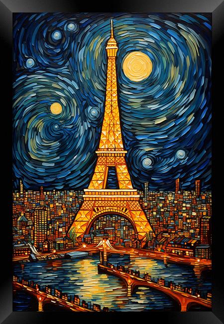 The Majestic Eiffel Tower  Framed Print by CC Designs