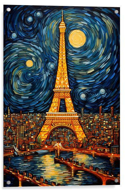 The Majestic Eiffel Tower  Acrylic by CC Designs