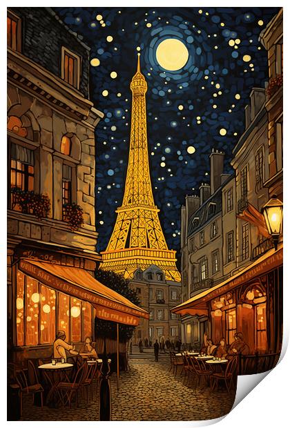 Cafe in Paris  Print by CC Designs
