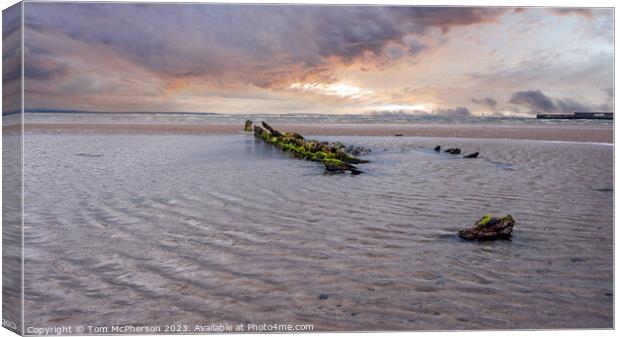Relic of the Sea at Burghead Bay Canvas Print by Tom McPherson