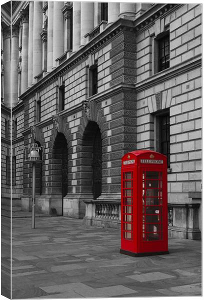 Red telephone box London Canvas Print by David French