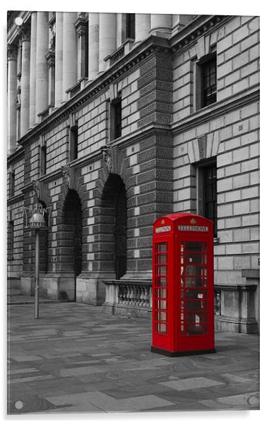 Red telephone box London Acrylic by David French