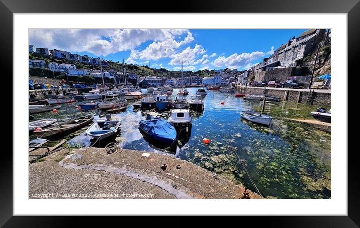 Boats in the Harbour Framed Mounted Print by Lisa PB