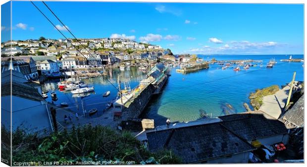 Looking Down To The Harbour Canvas Print by Lisa PB