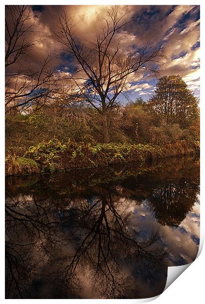 Blue Sky Reflections Print by K7 Photography