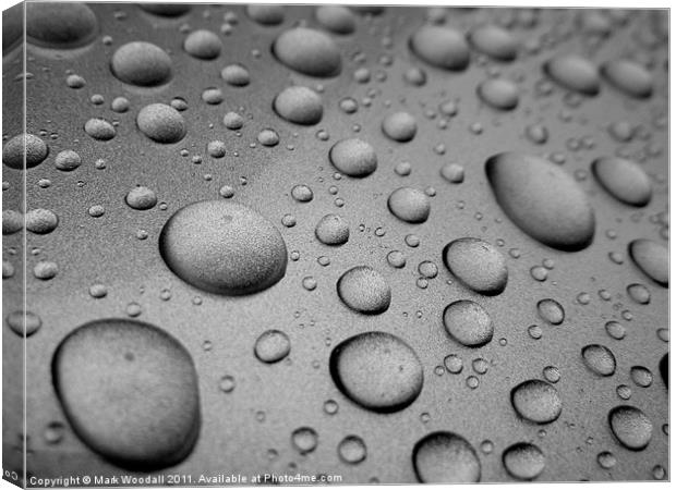 Water Beading on car after a polish Canvas Print by Mark Woodall