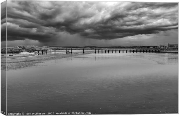 Historic Lossiemouth Bridge: A Tale of Times Past Canvas Print by Tom McPherson
