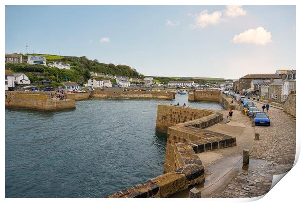 Porthleven's Timeless Maritime Charm Print by kathy white