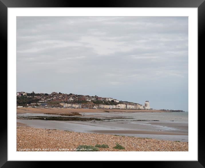 Hastings and St Leonards from Bexhill. Framed Mounted Print by Mark Ward