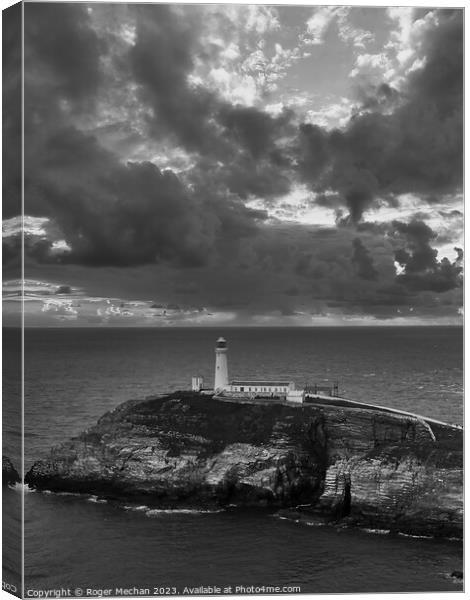South Stack Lighthouse Holy Island Anglesey Canvas Print by Roger Mechan