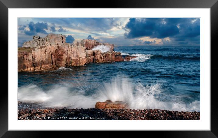Sunset Symphony at Hopeman Framed Mounted Print by Tom McPherson