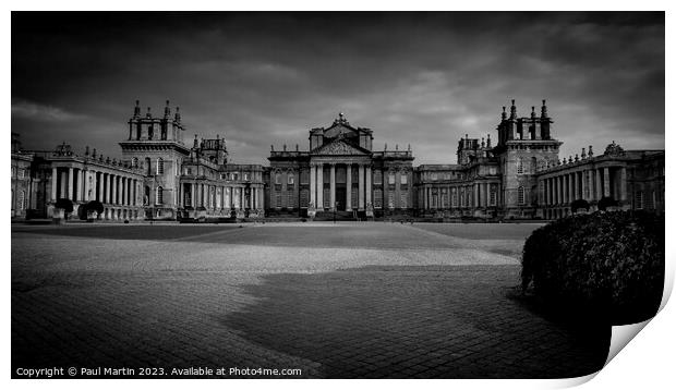 Blenheim Palace, Oxfordshire Print by Paul Martin