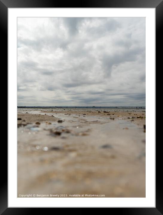 Tide Out Framed Mounted Print by Benjamin Brewty